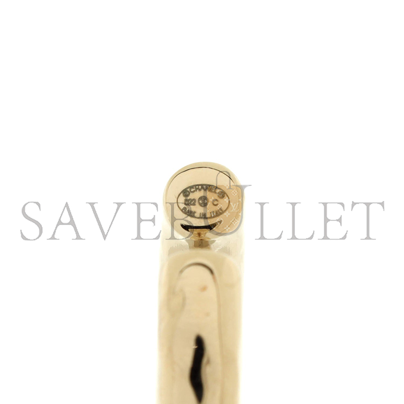 CHANEL CLASSIC CC DANGLE HOOP EARRINGS METAL LARGE 